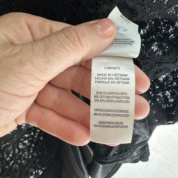 Laundry by Sheli Segal Women's sz 8 Lace Knit Dress with slip wedding guest - Picture 8 of 9